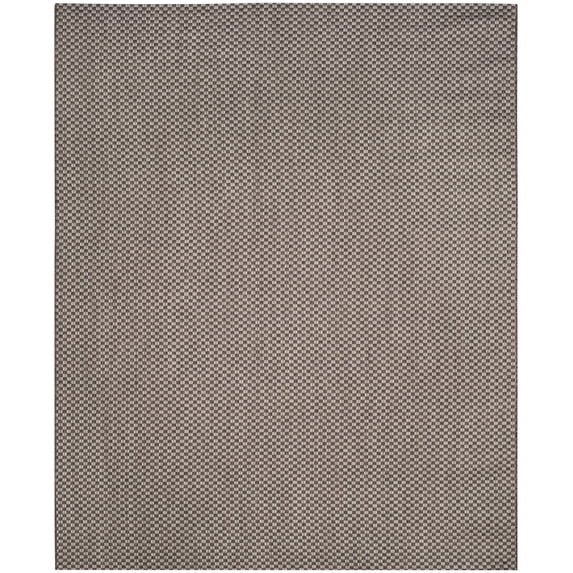 SAFAVIEH Courtyard Blair Checkered Indoor/Outdoor Area Rug, Light Brown/Light Grey, 8' x 11'