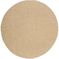 thumbnail image 1 of SAFAVIEH Courtyard Blair Checkered Indoor/Outdoor Area Rug, Natural/Cream, 4' x 4' Round, 1 of 5