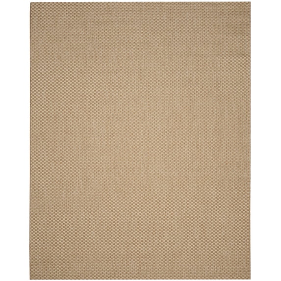 SAFAVIEH Courtyard Blair Checkered Indoor/Outdoor Area Rug, Natural/Cream, 8' x 11'