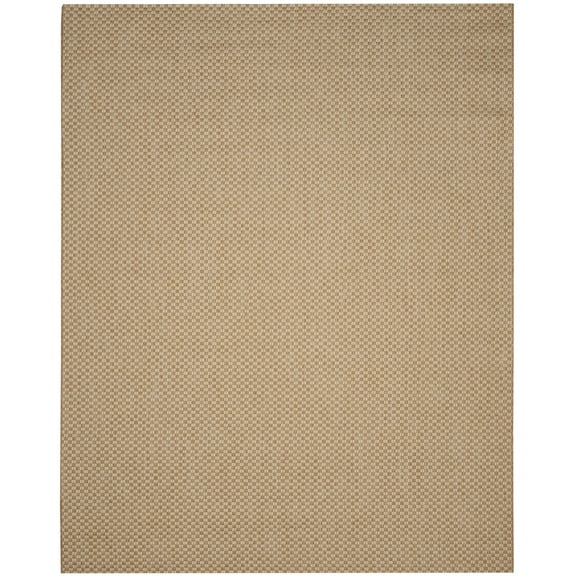 SAFAVIEH Courtyard Blair Checkered Indoor/Outdoor Area Rug, Natural/Cream, 9' x 12'