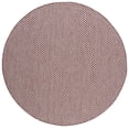 thumbnail image 1 of SAFAVIEH Courtyard Blair Checkered Indoor/Outdoor Area Rug, Rust/Light Grey, 5'3" x 5'3" Round, 1 of 10