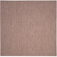 thumbnail image 1 of SAFAVIEH Courtyard Blair Checkered Indoor/Outdoor Area Rug, Rust/Light Grey, 5'3" x 5'3" Square, 1 of 15