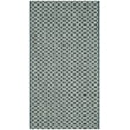 thumbnail image 1 of SAFAVIEH Courtyard Blair Checkered Indoor/Outdoor Area Rug, Turquoise/Light Grey, 2' x 3'7", 1 of 14