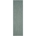 thumbnail image 1 of SAFAVIEH Courtyard Blair Checkered Indoor/Outdoor Runner Rug, Turquoise/Light Grey, 2'3" x 5', 1 of 12