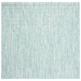 thumbnail image 1 of SAFAVIEH Courtyard Blair Geometric Indoor/Outdoor Area Rug, 4' x 4' Square, Light Blue/Light Grey, 1 of 14