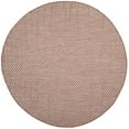 thumbnail image 1 of SAFAVIEH Courtyard Blair Geometric Indoor/Outdoor Area Rug, 6'7" x 6'7" Round, Rust/Light Grey, 1 of 3