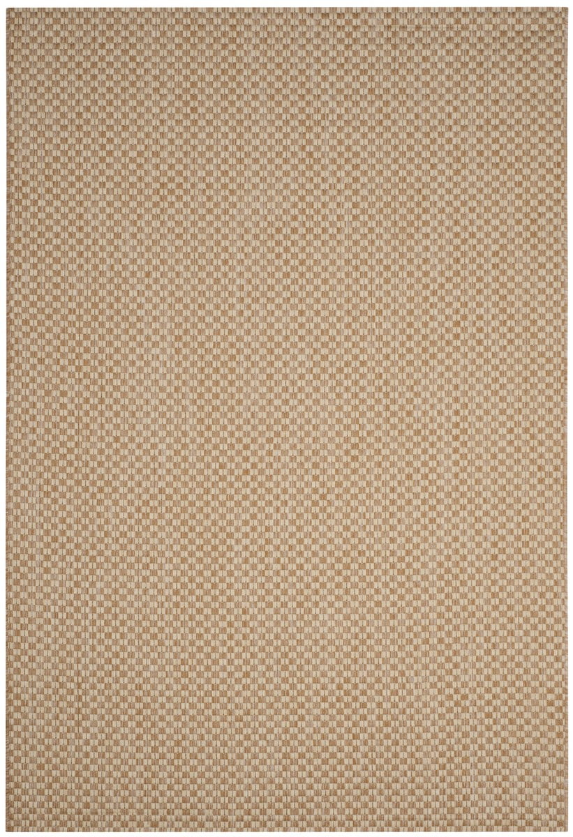 Natural Cream Rectangular Synthetic Indoor/Outdoor Area Rug