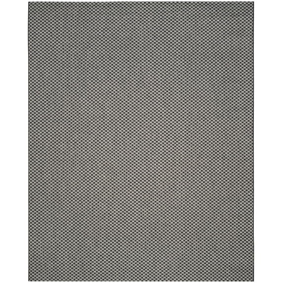 SAFAVIEH Courtyard Blair Geometric Indoor/Outdoor Area Rug, 8' x 10', Black/Light Grey