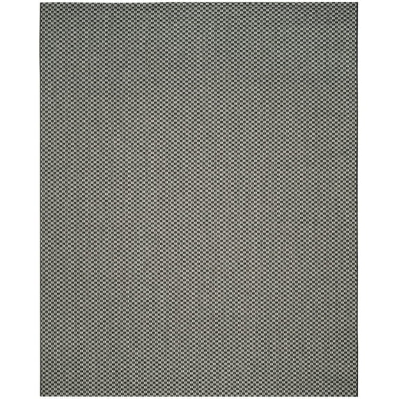 SAFAVIEH Courtyard Blair Geometric Indoor/Outdoor Area Rug, 8' x 11', Black/Light Grey