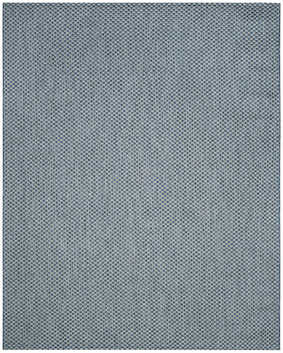 Courtyard CY8653 Power Loomed Indoor and Outdoor Area Rug - Blue/Light Grey - 8'x11' - Safavieh