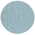 thumbnail image 1 of SAFAVIEH Courtyard Blazhe Chevron Indoor/Outdoor Area Rug, Aqua/Grey, 10' x 10' Round, 1 of 6