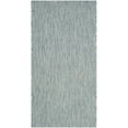 thumbnail image 1 of SAFAVIEH Courtyard Blazhe Chevron Indoor/Outdoor Area Rug, Aqua/Grey, 2'7" x 5', 1 of 16