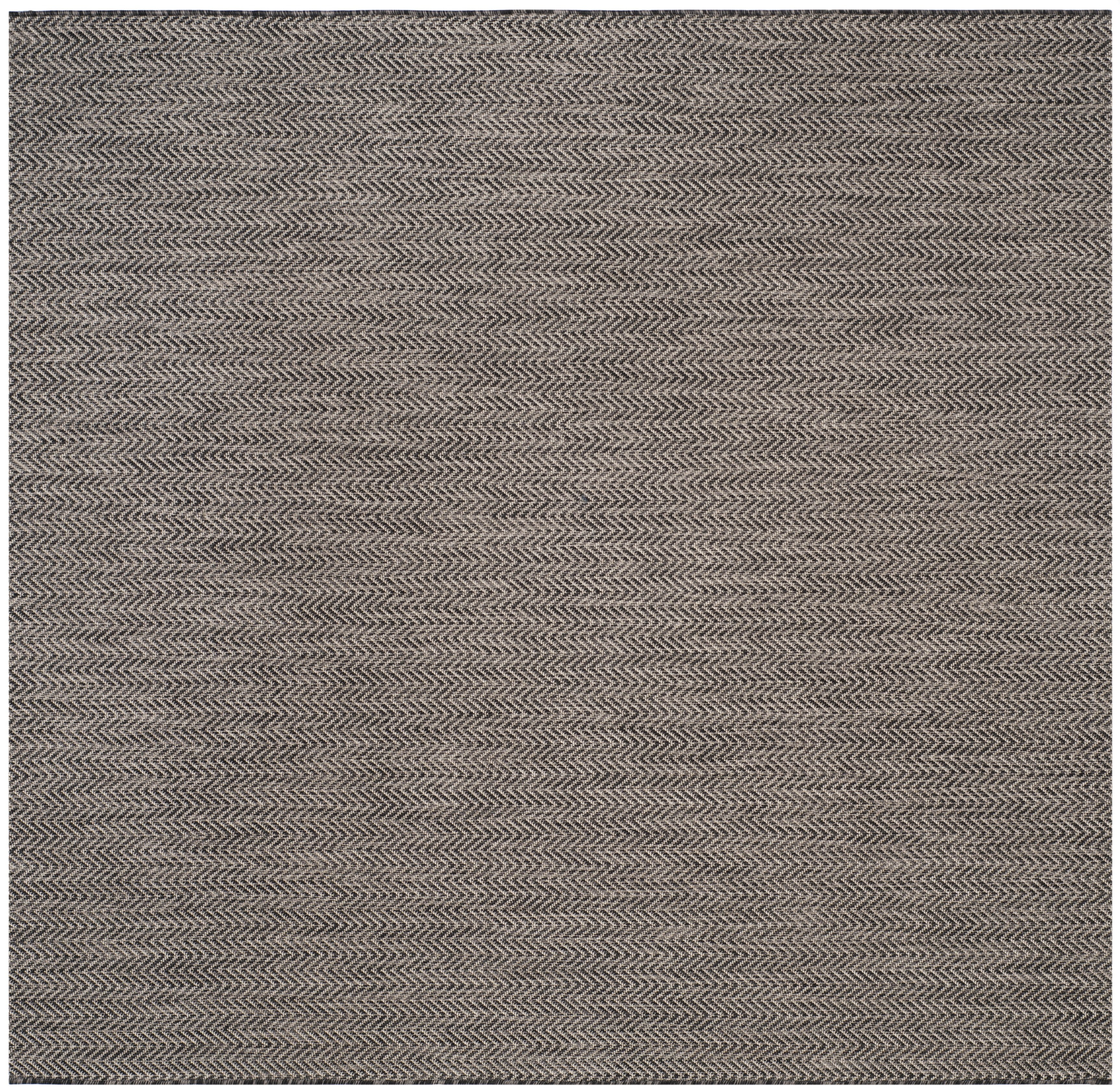 Safavieh 9' Square Black Synthetic Non-slip Indoor/Outdoor Rug