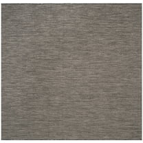 SAFAVIEH Courtyard Blazhe Chevron Indoor/Outdoor Area Rug, Black/Beige, 9' x 9' Square