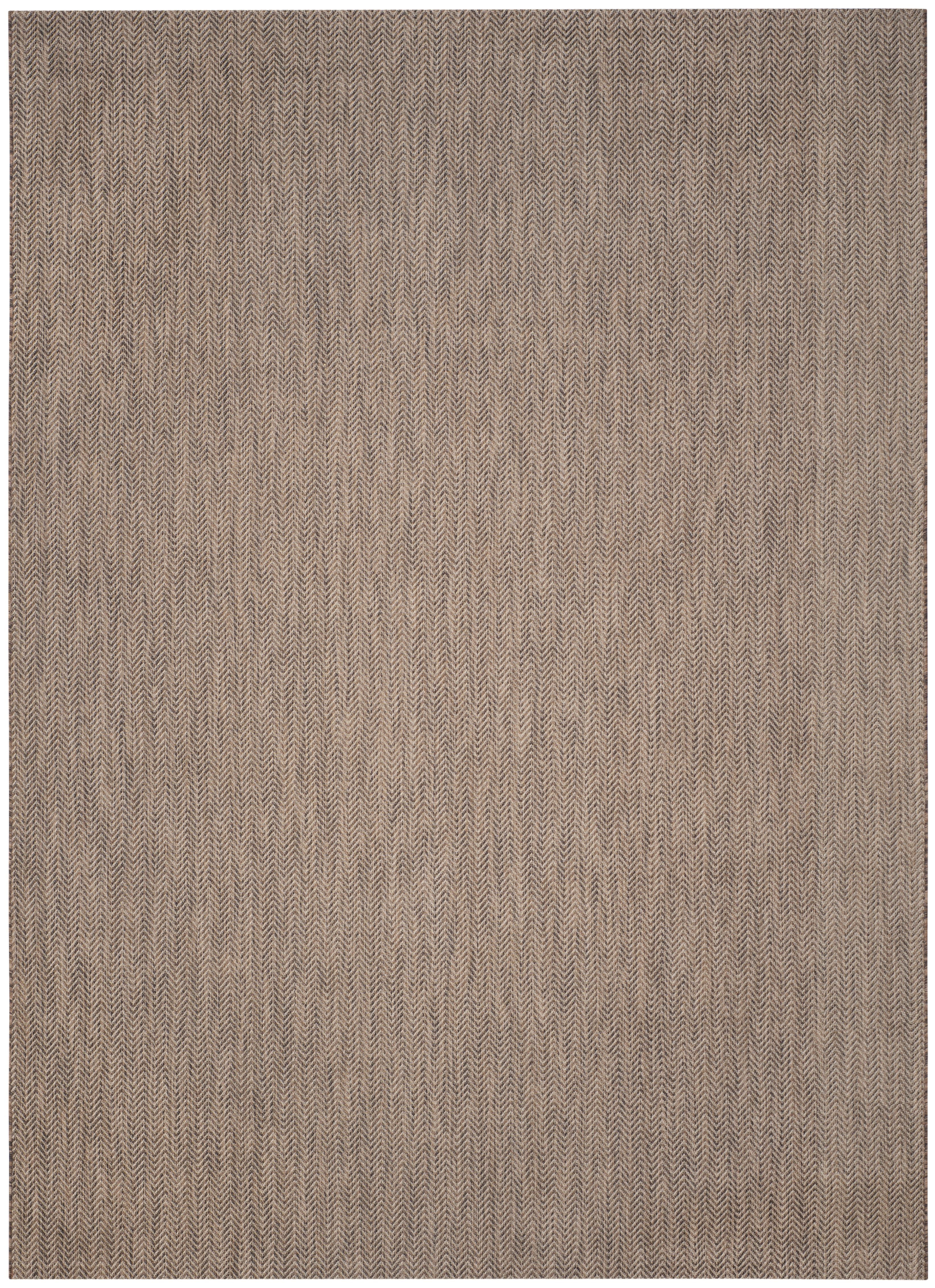 SAFAVIEH Courtyard Blazhe Chevron Indoor/Outdoor Area Rug, Brown/Beige, 8' x 10'