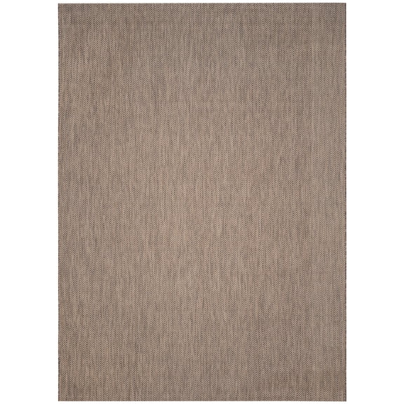 SAFAVIEH Courtyard Blazhe Chevron Indoor/Outdoor Area Rug, Brown/Beige, 8' x 10'