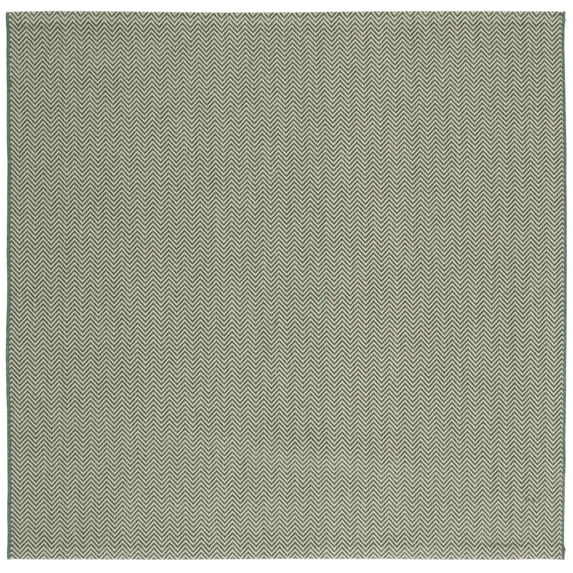 SAFAVIEH Courtyard Blazhe Chevron Indoor/Outdoor Area Rug, Dark Green/Beige, 6'7" x 6'7" Square