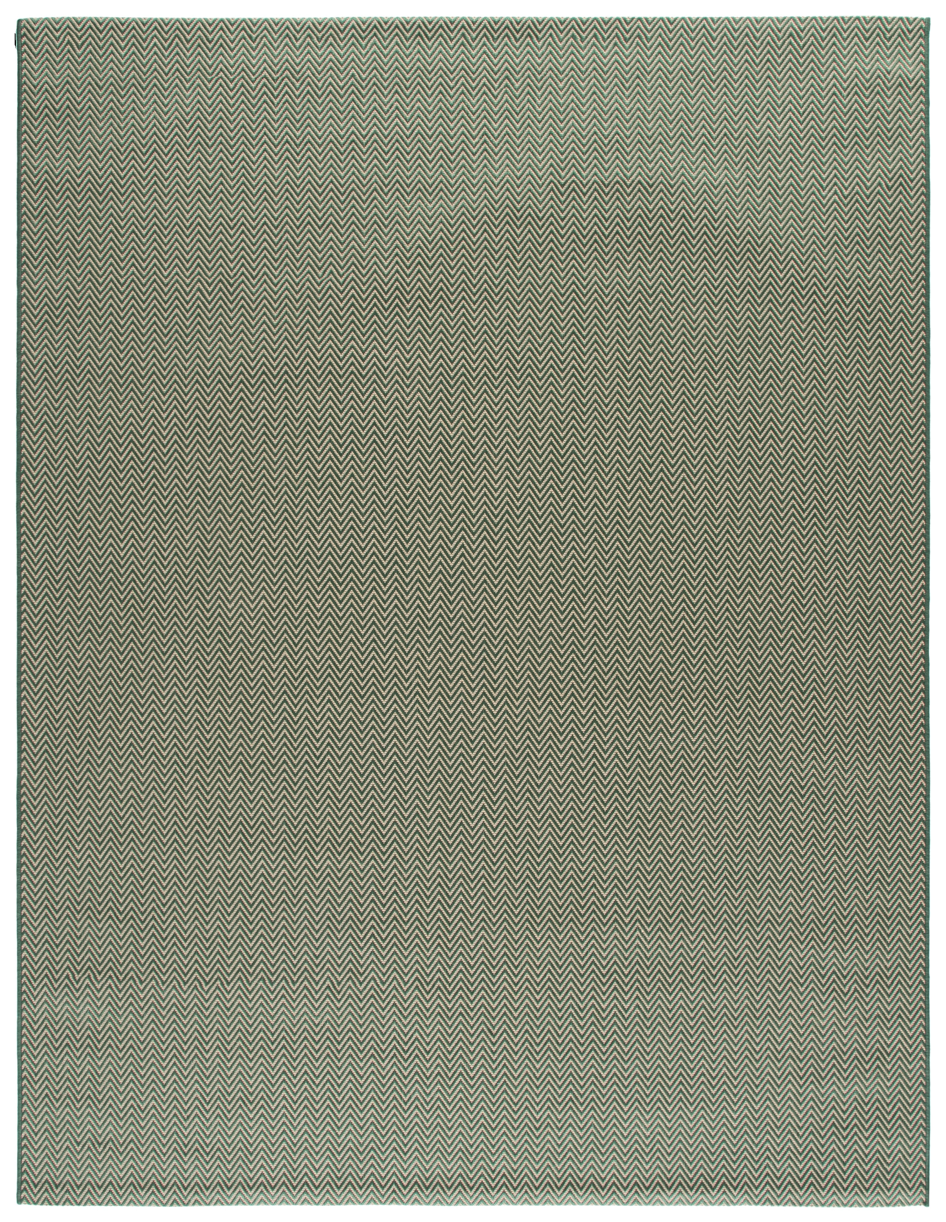 SAFAVIEH Courtyard Blazhe Chevron Indoor/Outdoor Area Rug, Dark Green/Beige, 8' x 10'