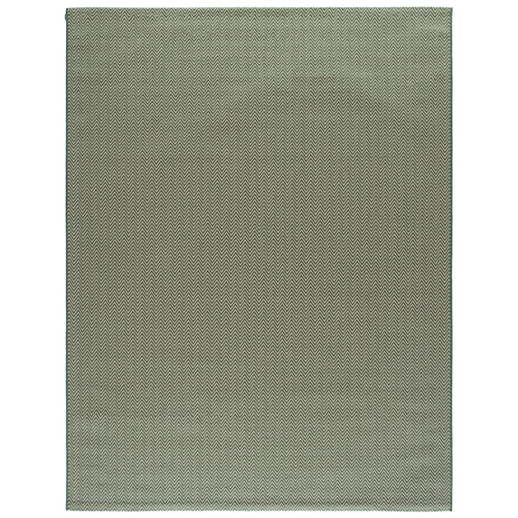 SAFAVIEH Courtyard Blazhe Chevron Indoor/Outdoor Area Rug, Dark Green/Beige, 8' x 10'