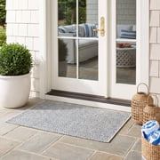 Safavieh Courtyard Blazhe Chevron Indoor/Outdoor Area Rug, Gray/Navy, 2' x 3'7"