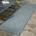 thumbnail image 1 of SAFAVIEH Courtyard Blazhe Chevron Indoor/Outdoor Runner Rug, Navy/Grey, 2'3" x 22', 1 of 6