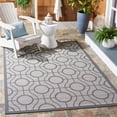 thumbnail image 1 of Safavieh Courtyard Brian Geometric Indoor/Outdoor Area Rug, Light Gray/Anthracite, 5'3" x 7'7", 1 of 9