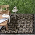 thumbnail image 1 of Safavieh Courtyard Bristol Geometric Indoor/Outdoor Area Rug, Brown/Black, 6'7" x 9'6", 1 of 8