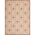 thumbnail image 1 of Safavieh Courtyard Brody Geometric Indoor/Outdoor Area Rug, Beige/Terracotta, 4' x 5'7", 1 of 11