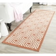 thumbnail image 1 of Safavieh Courtyard Brody Geometric Indoor/Outdoor Runner Rug, Beige/Terracotta, 2'3" x 6'7", 1 of 8