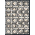 thumbnail image 1 of Safavieh Courtyard Brooklyn Geometric Indoor/Outdoor Area Rug, Beige/Navy, 2'7" x 5', 1 of 11