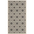 thumbnail image 1 of Safavieh Courtyard Brooklyn Geometric Indoor/Outdoor Area Rug, Anthracite/Beige, 2' x 3'7", 1 of 7