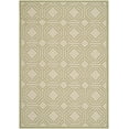 thumbnail image 1 of Safavieh Courtyard Brooklyn Geometric Indoor/Outdoor Area Rug, Beige/Sweet Pea, 4' x 5'7", 1 of 11