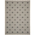 thumbnail image 1 of Safavieh Courtyard Brooklyn Geometric Indoor/Outdoor Area Rug, Anthracite/Beige, 9' x 12', 1 of 7