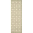 thumbnail image 1 of Safavieh Courtyard Brooklyn Geometric Indoor/Outdoor Runner Rug, Beige/Sweet Pea, 2'3" x 6'7", 1 of 9