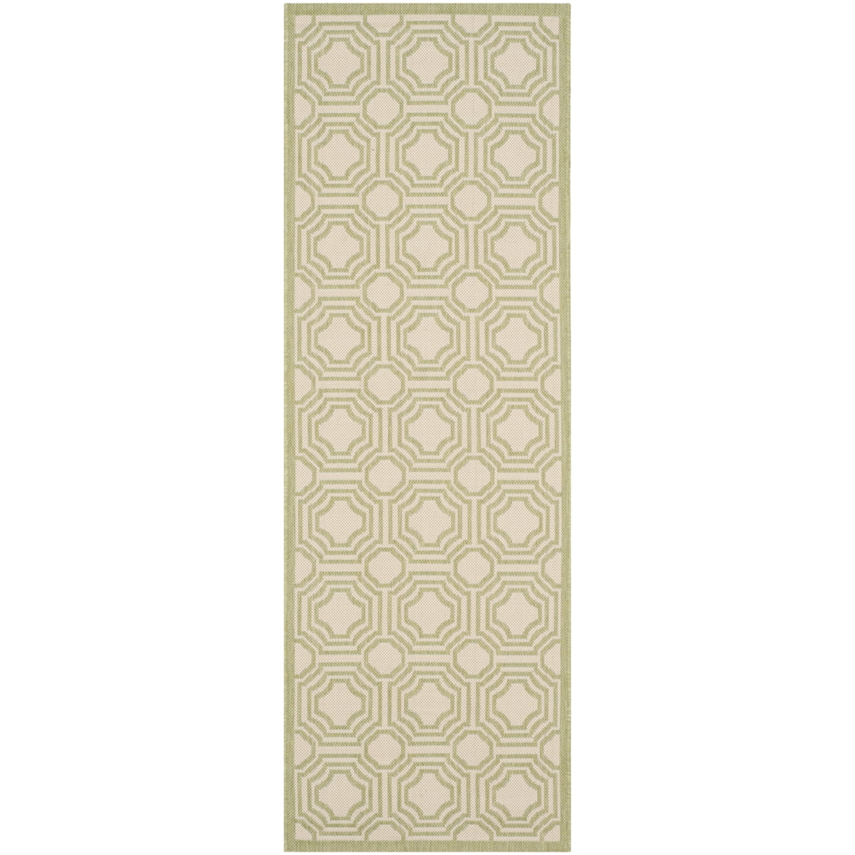 Navy and Beige Rectangular Easy-Care Synthetic Area Rug