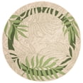 thumbnail image 1 of Safavieh Courtyard Cailyn Floral Indoor/Outdoor Area Rug, Cream/Green, 7'10" x 7'10" Round, 1 of 10