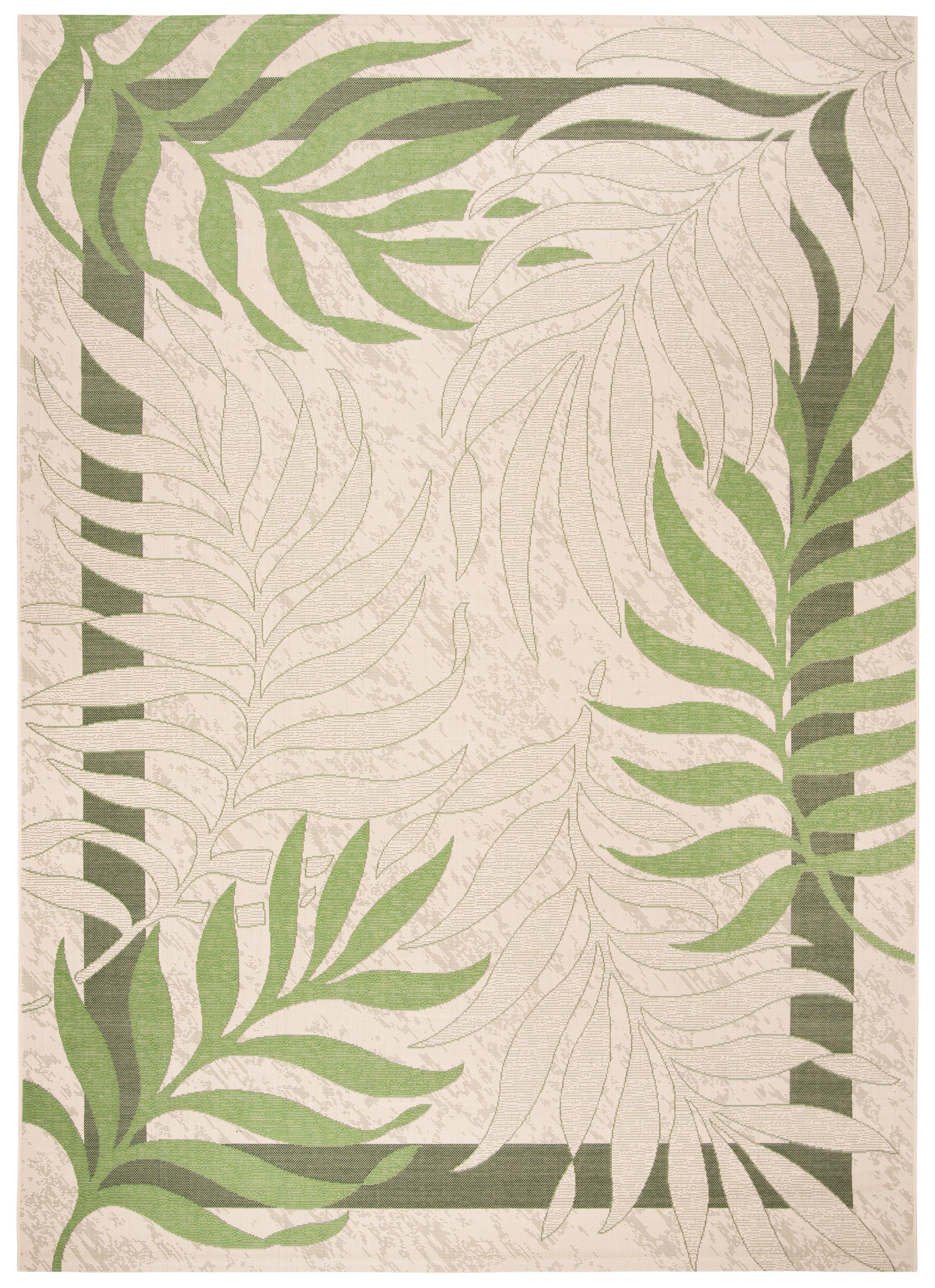 Safavieh Courtyard Cailyn Floral Indoor/Outdoor Area Rug, Cream/Green, 8' x 11'