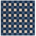 thumbnail image 1 of SAFAVIEH Courtyard Caitriona Checkered Indoor/Outdoor Area Rug, Navy/Beige, 6'7" x 6'7" Square, 1 of 14
