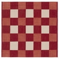 thumbnail image 1 of SAFAVIEH Courtyard Caitriona Checkered Indoor/Outdoor Area Rug, Red/Beige, 2'7" x 2'7" Square, 1 of 12