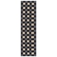 thumbnail image 1 of SAFAVIEH Courtyard Caitriona Checkered Indoor/Outdoor Runner Rug, Black/Beige, 2'3" x 6'7", 1 of 11
