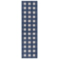 thumbnail image 1 of SAFAVIEH Courtyard Caitriona Checkered Indoor/Outdoor Runner Rug, Blue/Beige, 2'3" x 8', 1 of 11