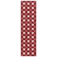 thumbnail image 1 of SAFAVIEH Courtyard Caitriona Checkered Indoor/Outdoor Runner Rug, Red/Beige, 2'3" x 8', 1 of 9