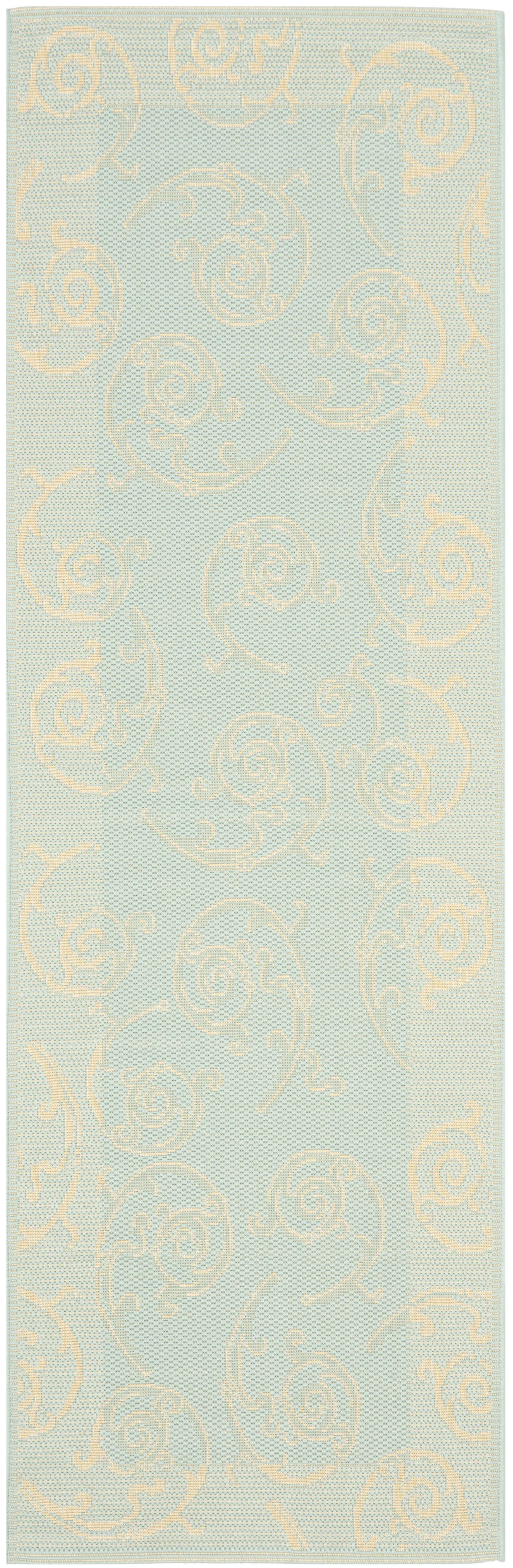 Aqua Elegance Easy-Care Synthetic Indoor/Outdoor Runner Rug, 2'3" x 6'7"