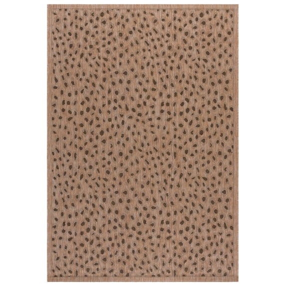 Safavieh Courtyard Camille Spotted Indoor/Outdoor Area Rug, Natural/Gold, 5'3" x 7'7"