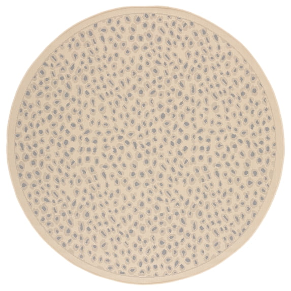 Safavieh Courtyard Camille Spotted Indoor/Outdoor Area Rug, Beige/Gold, 6'7" x 6'7" Round
