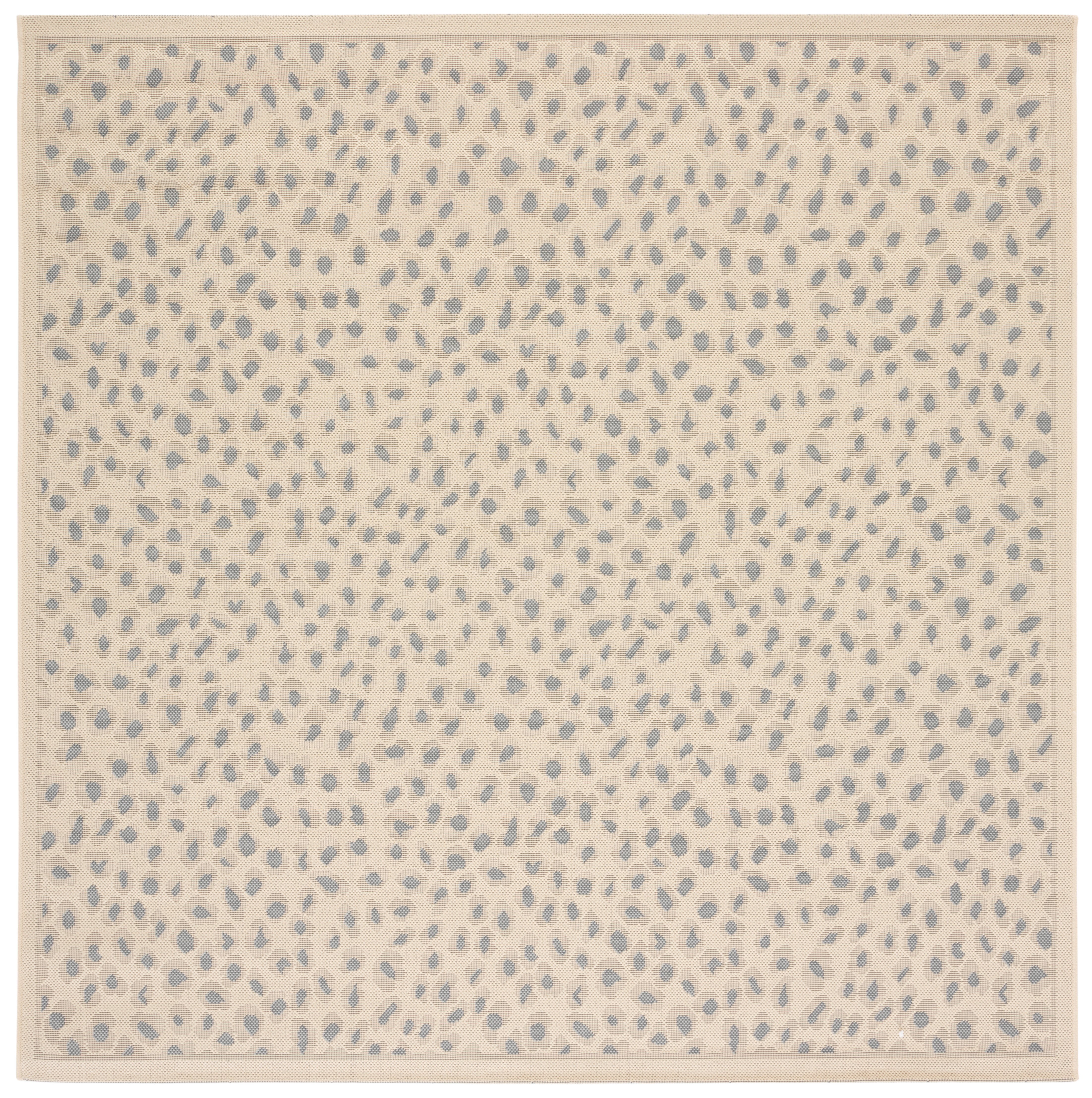 Safavieh Courtyard Camille Spotted Indoor/Outdoor Area Rug, Beige/Gold, 6'7" x 6'7" Square