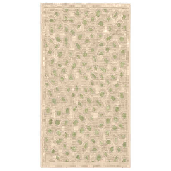 Safavieh Courtyard Camille Spotted Indoor/Outdoor Area Rug, Beige/Green, 2' x 3'7"