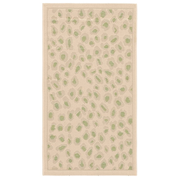 Safavieh Courtyard Camille Spotted Indoor/Outdoor Area Rug, Beige/Green, 2' x 3'7"