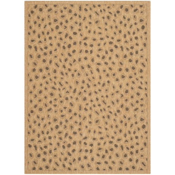 Safavieh Courtyard Camille Spotted Indoor/Outdoor Area Rug, Natural/Gold, 4' x 5'7"