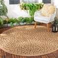 thumbnail image 1 of Safavieh Courtyard Camille Spotted Indoor/Outdoor Area Rug, Natural/Gold, 6'7" x 6'7" Round, 1 of 12